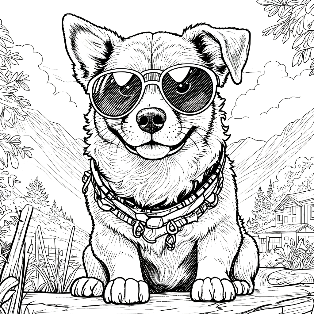 cute puppy dog coloring pages - coloring pages free