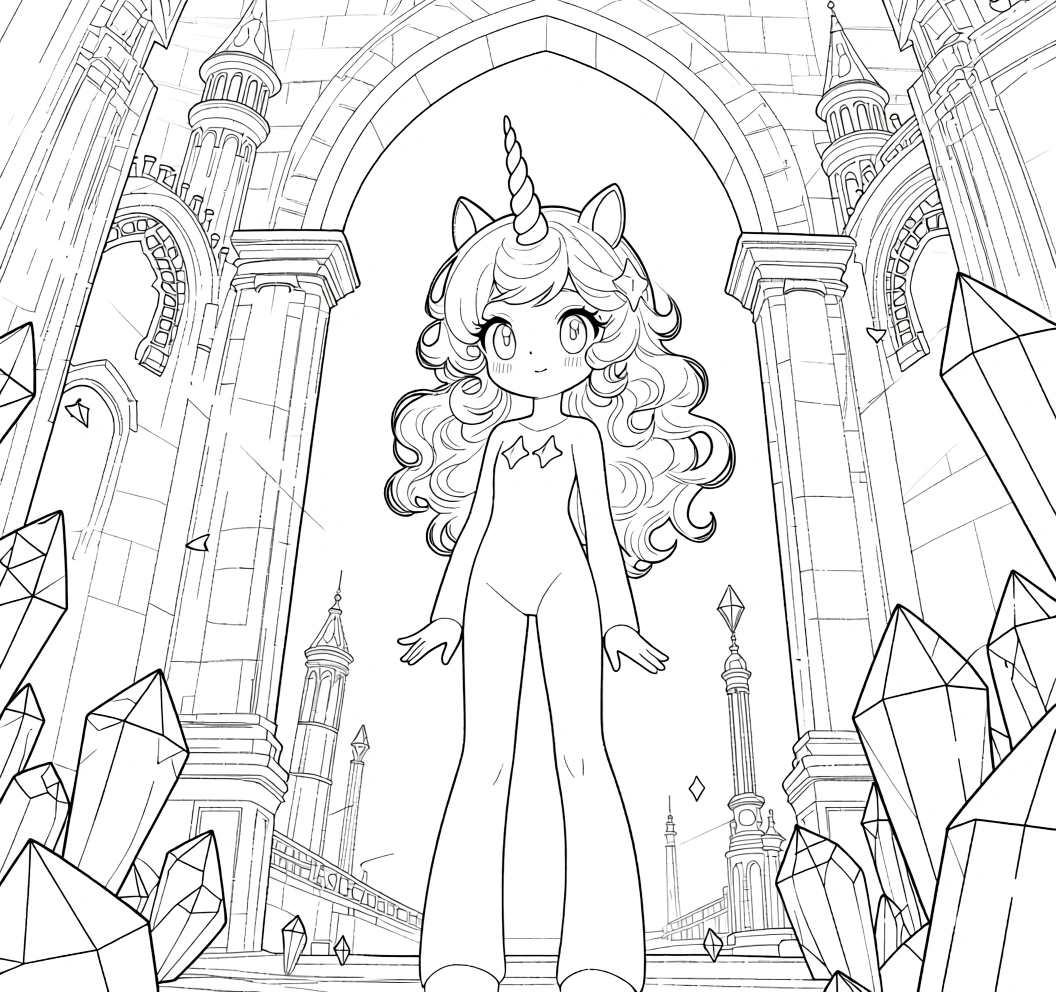 unicorn color page - printable coloring pages