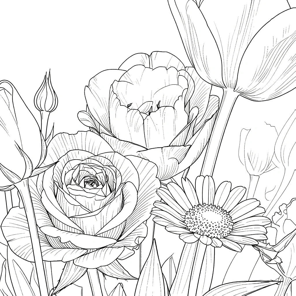 flower coloring pages printable - coloring pages printable