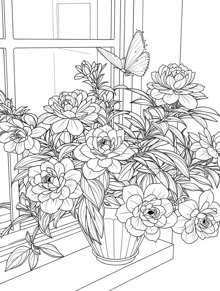 printable flower coloring pages - coloring pages free