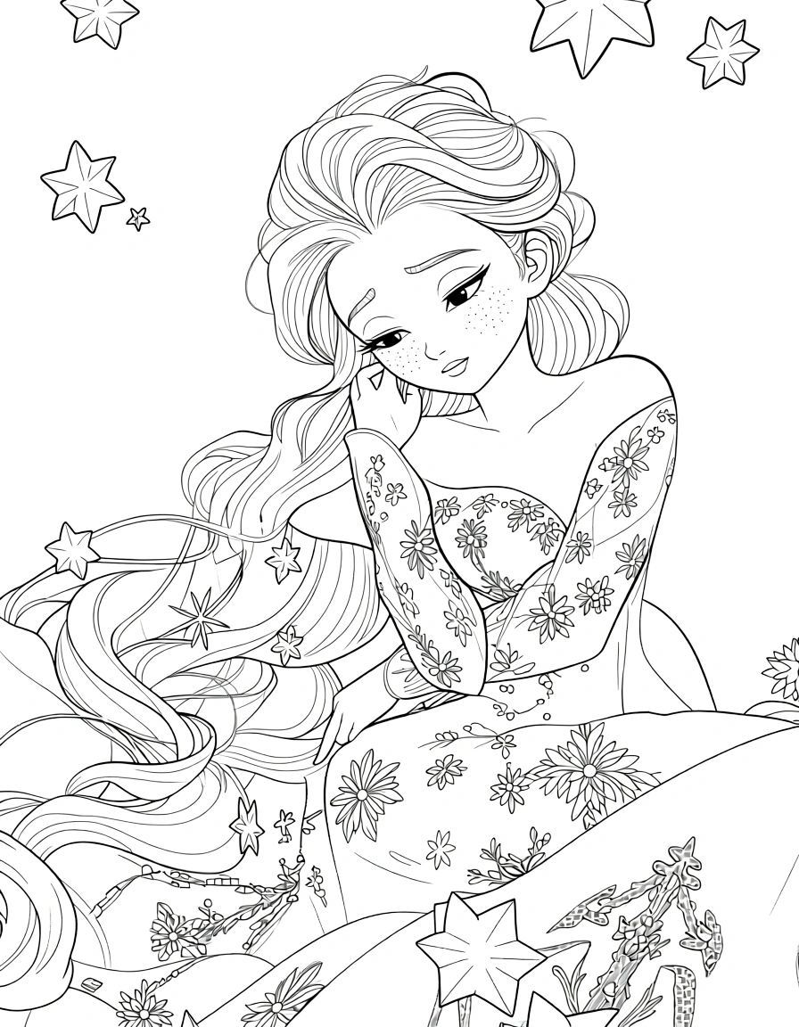 frozen anna and elsa coloring pages - cute coloring pages