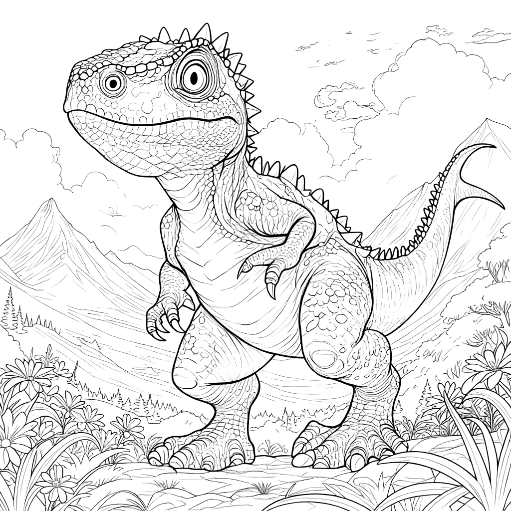dinosaur color pages - coloring pages for adults