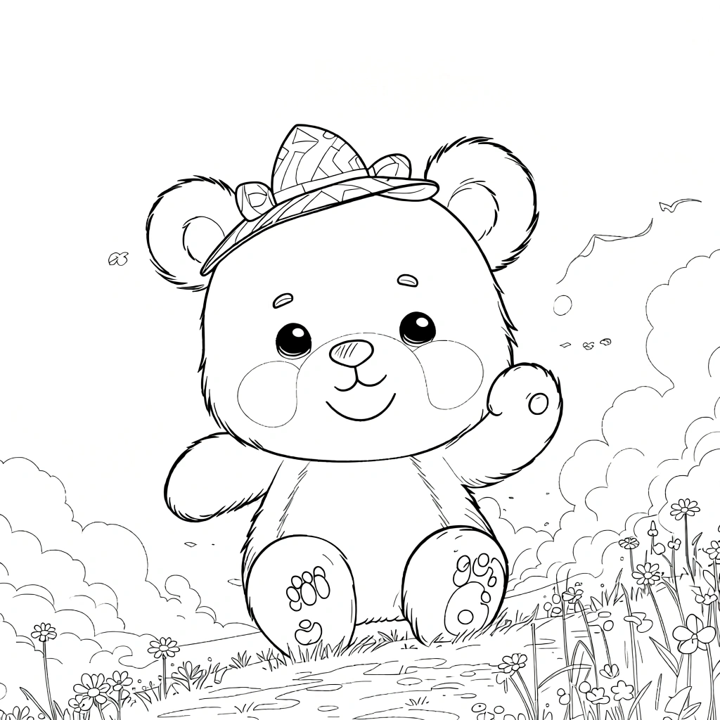 bear coloring page - printable coloring pages