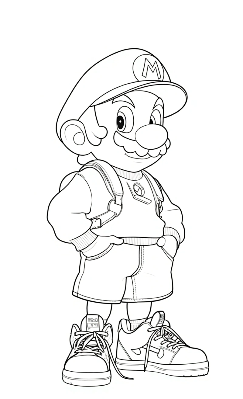 mario characters coloring pages - coloring page