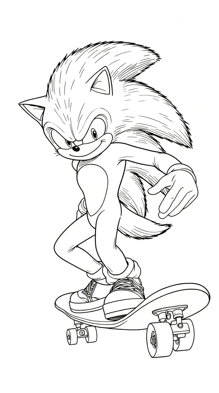 sonic the hedgehog coloring page - coloring page