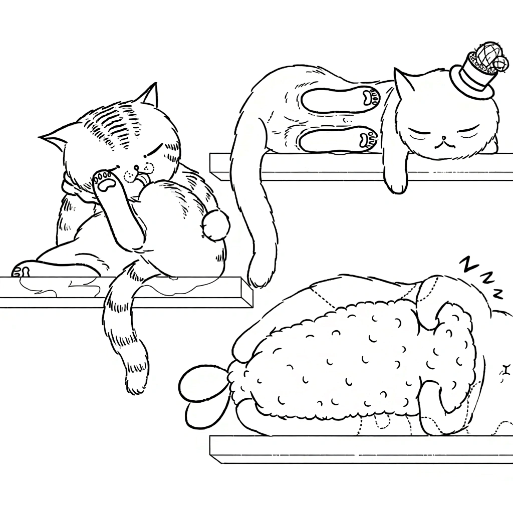 kitty cat coloring pages - adult coloring pages