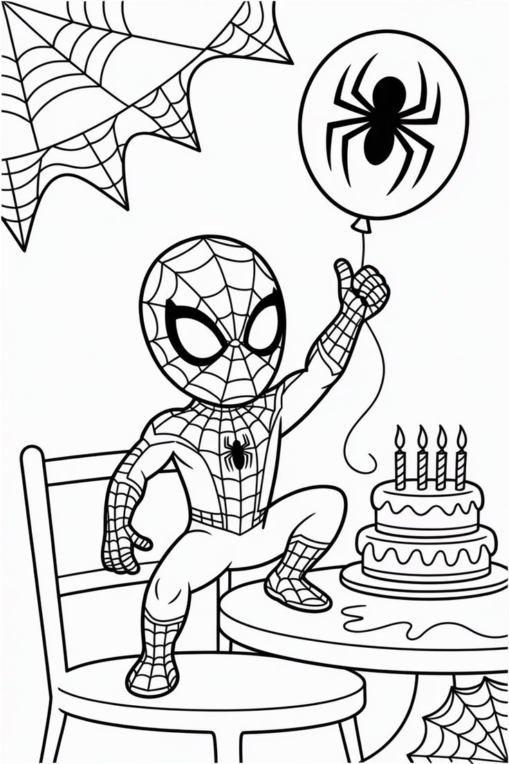 spiderman coloring page - adult coloring books