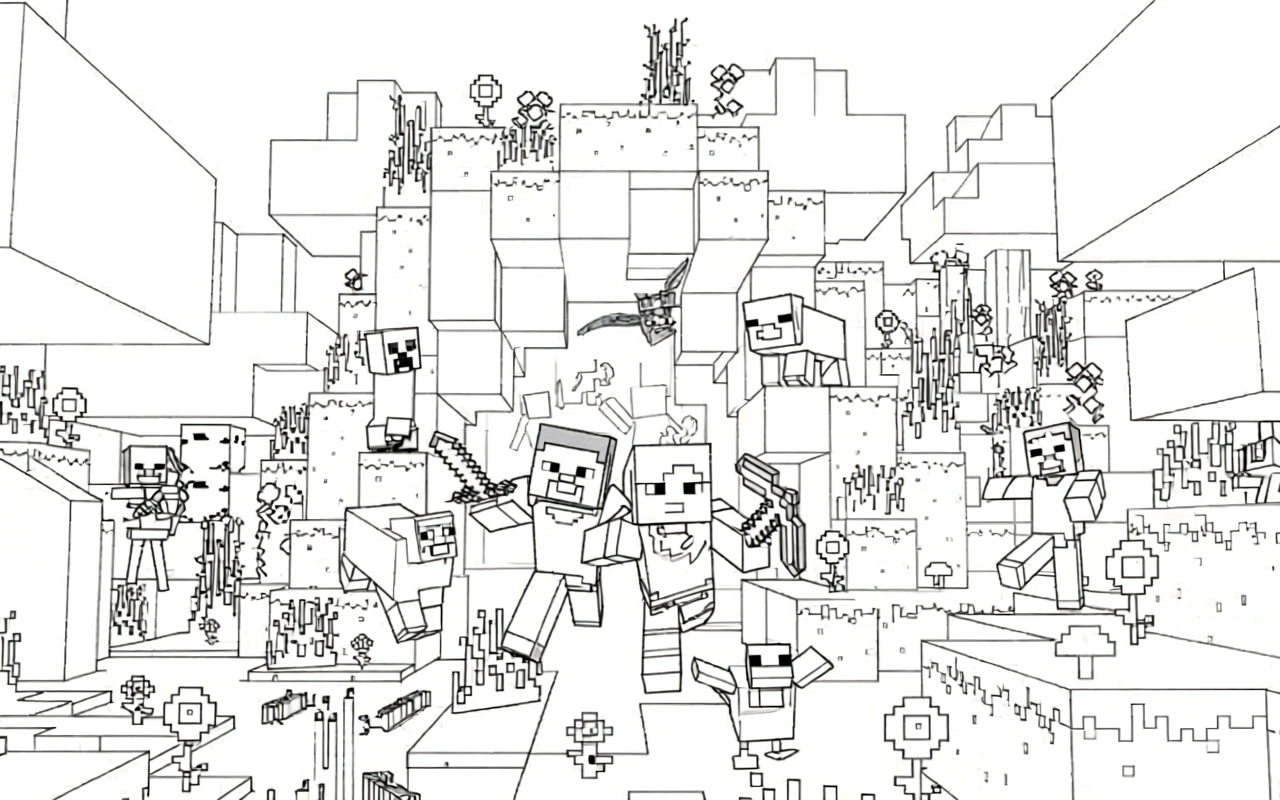 minecraft coloring pages - printable coloring pages