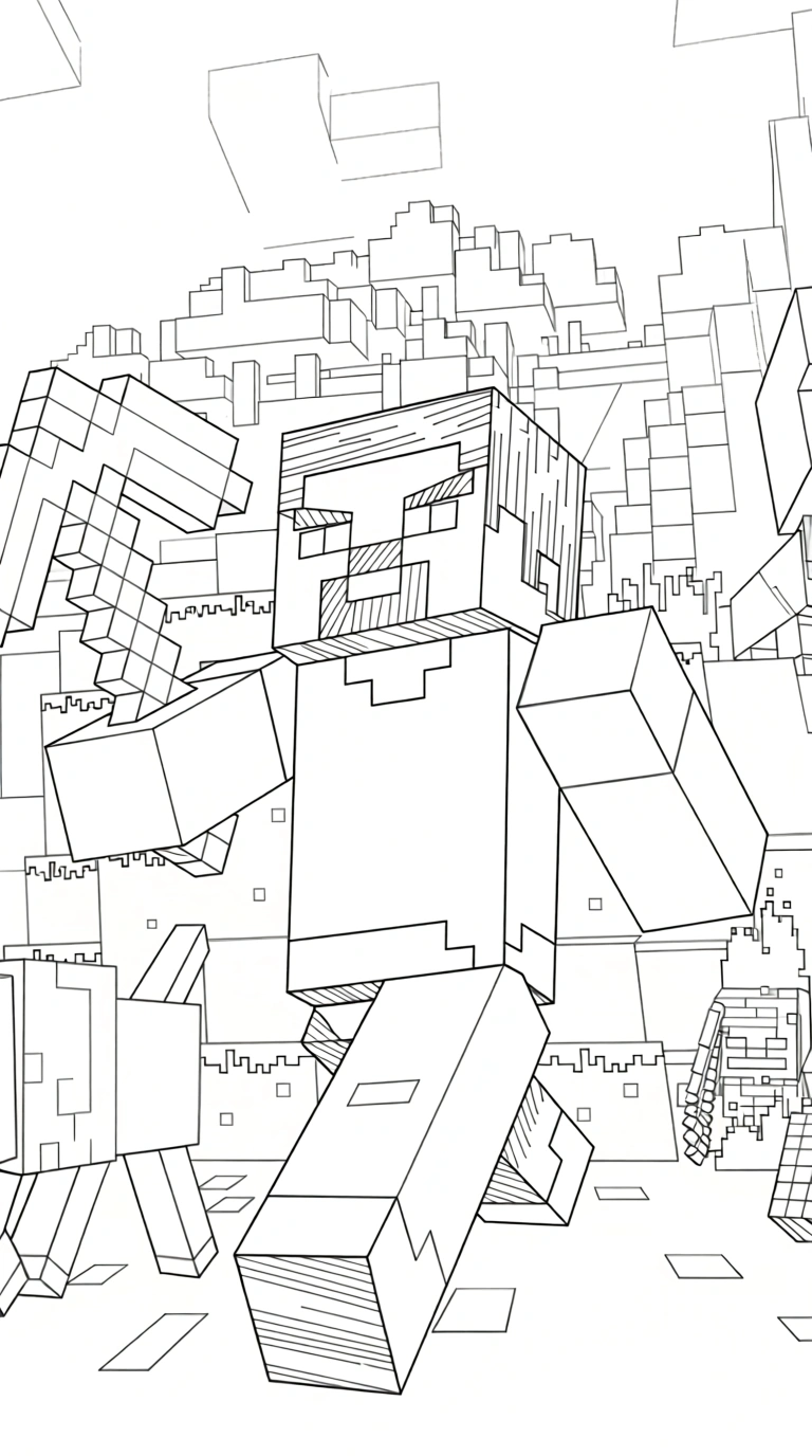 free minecraft coloring pages - coloring pages