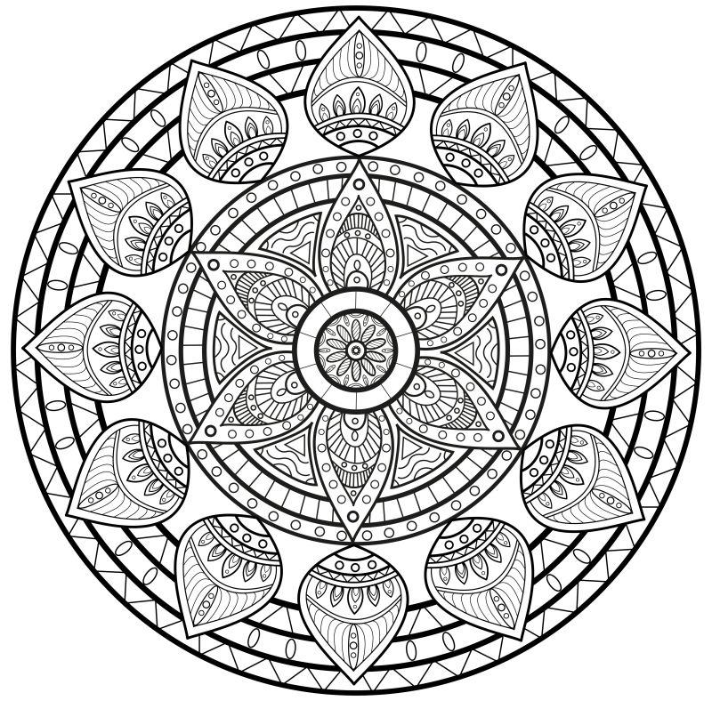 monday mandala halloween coloring pages - coloring pages