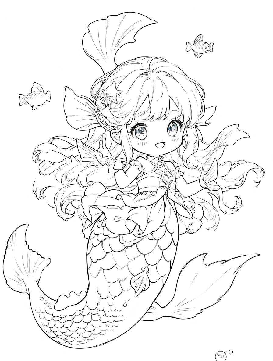 mermaid coloring pages - coloring book