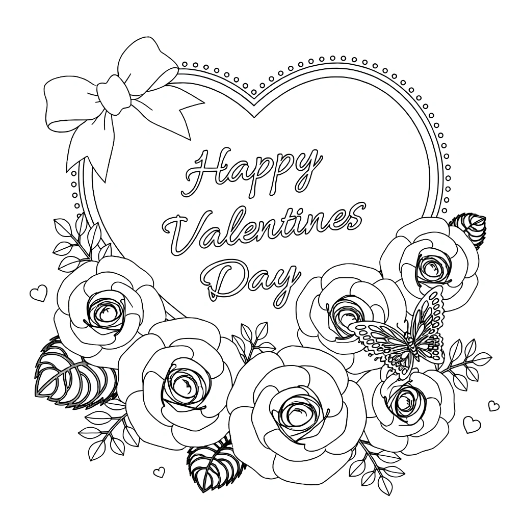 valentine s day coloring pages - free printable coloring pages
