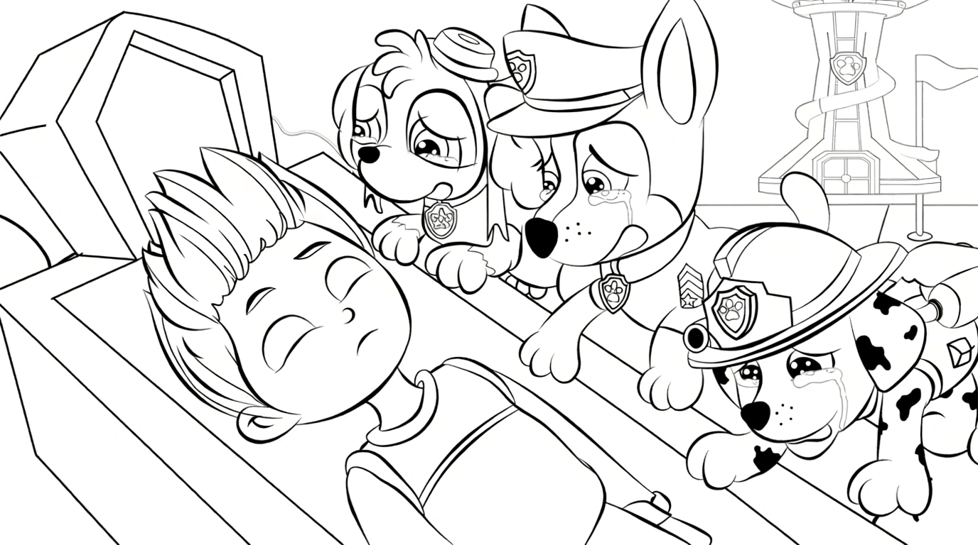 paw patrol coloring page - coloring books