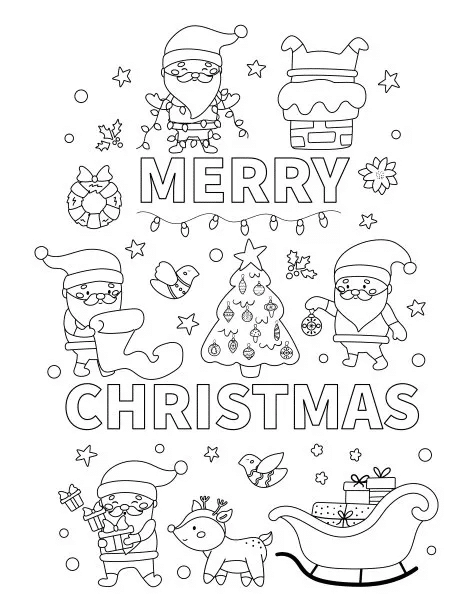christmas coloring page - adult coloring pages