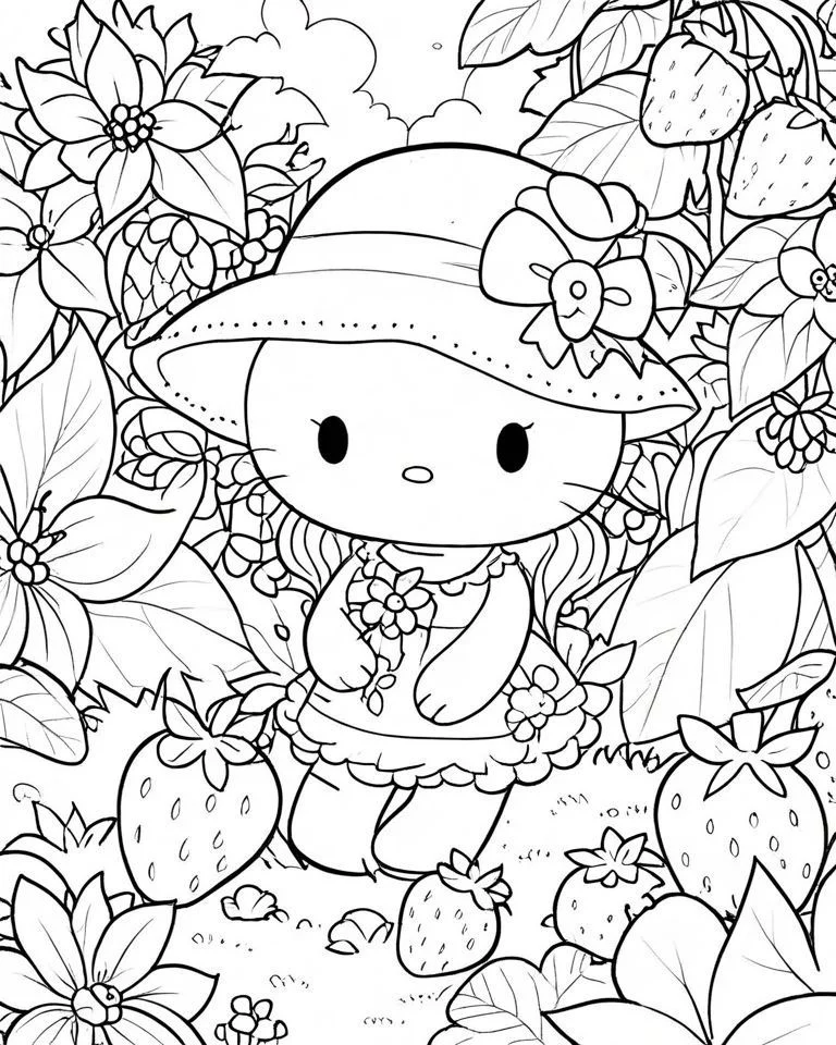 coloring pages printable hello kitty - cute coloring pages for kids