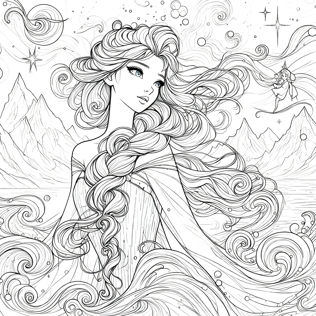 elsa anna coloring pages - printable coloring pages