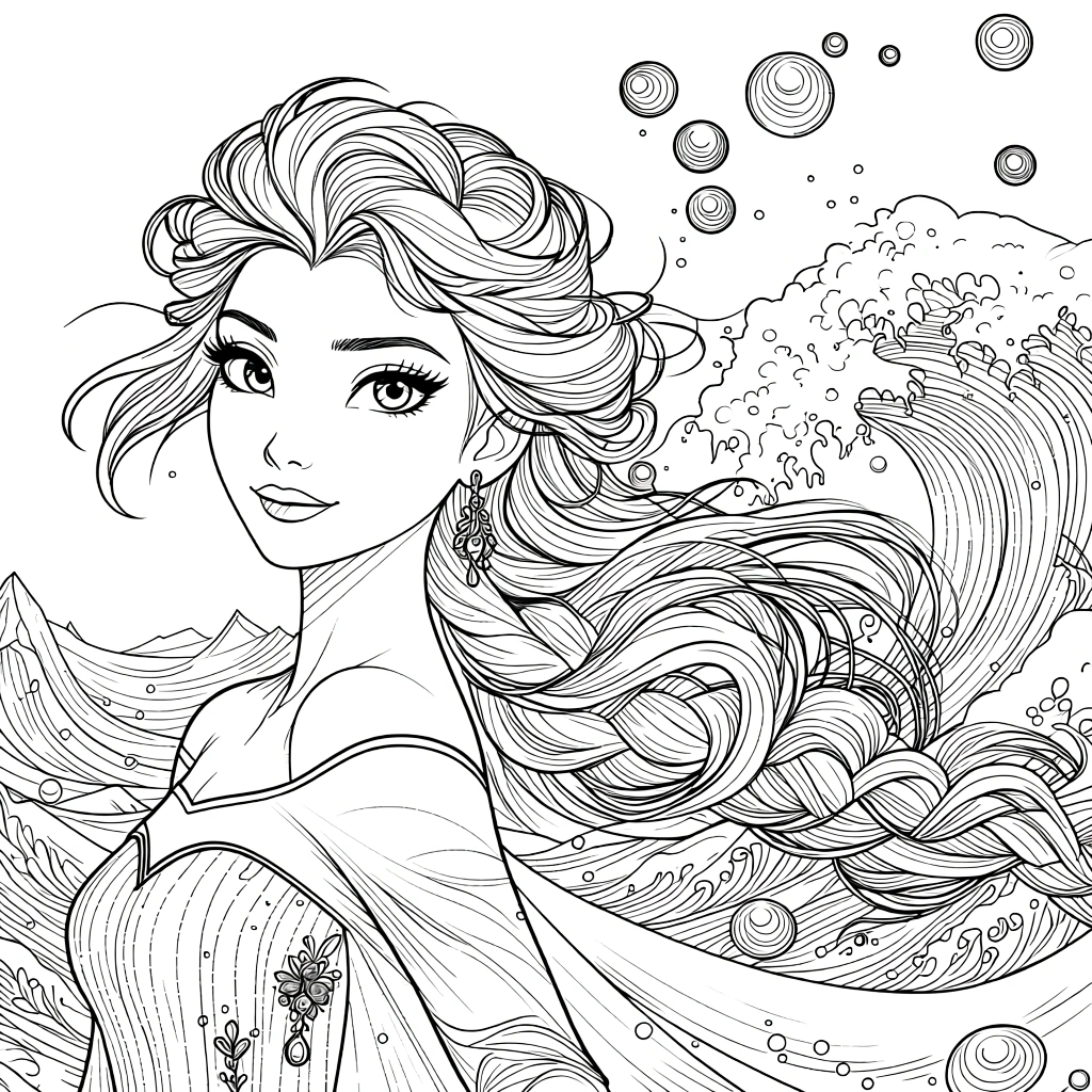 elsa coloring page - coloring pages printable