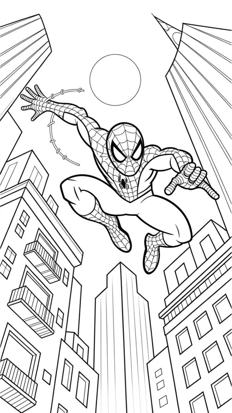 coloring pages spiderman - coloring book