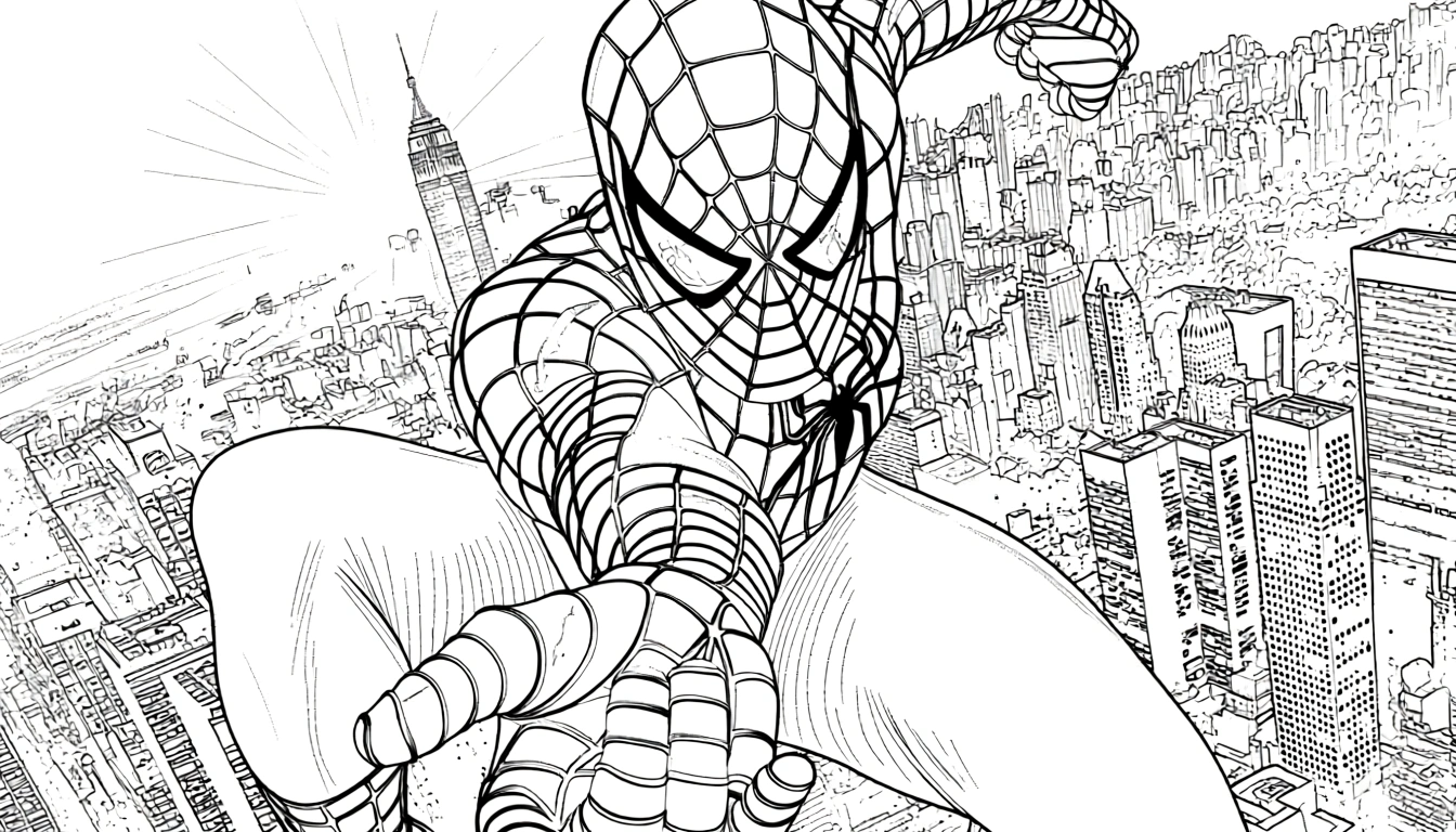 spiderman coloring page - coloring pages for adults