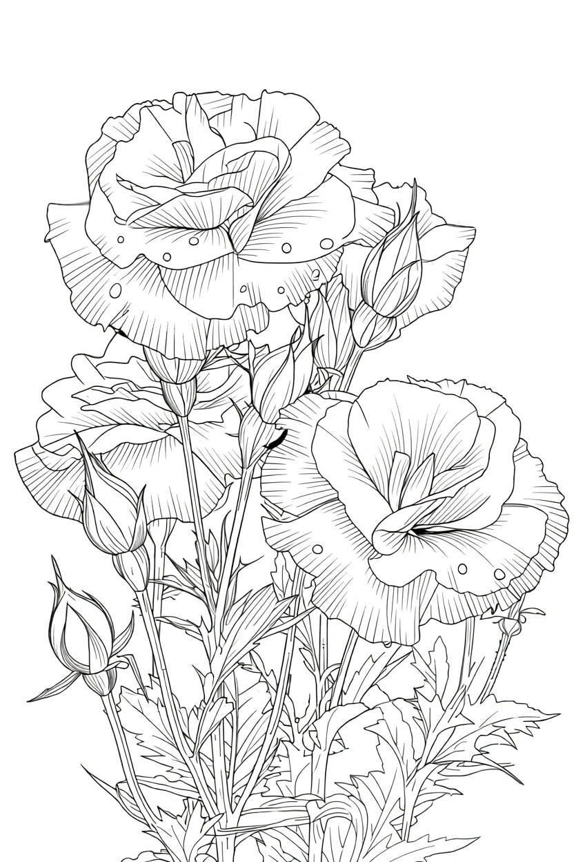 flower coloring pages - coloring book
