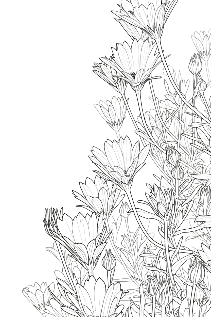 free flower coloring pages - cute coloring pages