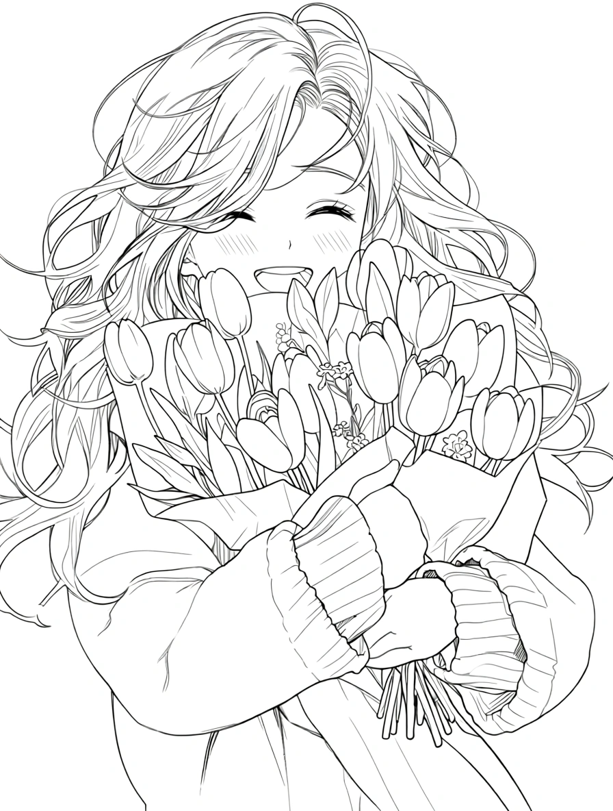 flower color pages - coloring sheets