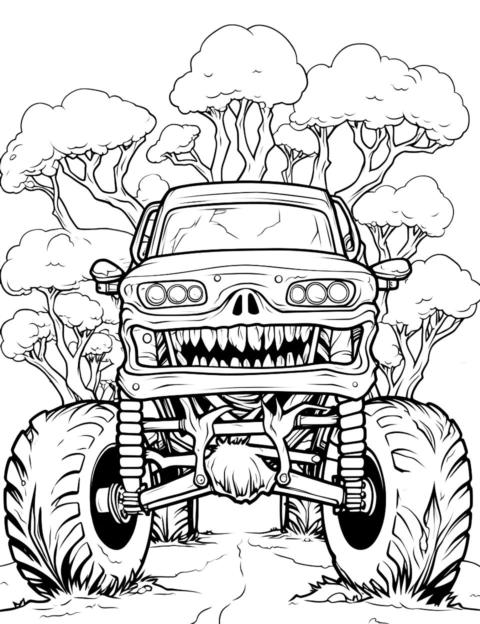 monster truck coloring pages - coloring sheets
