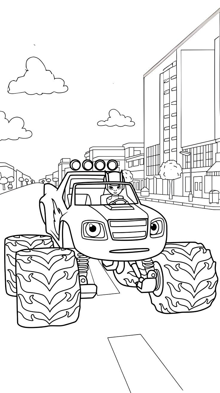 monster truck coloring pages - free coloring pages