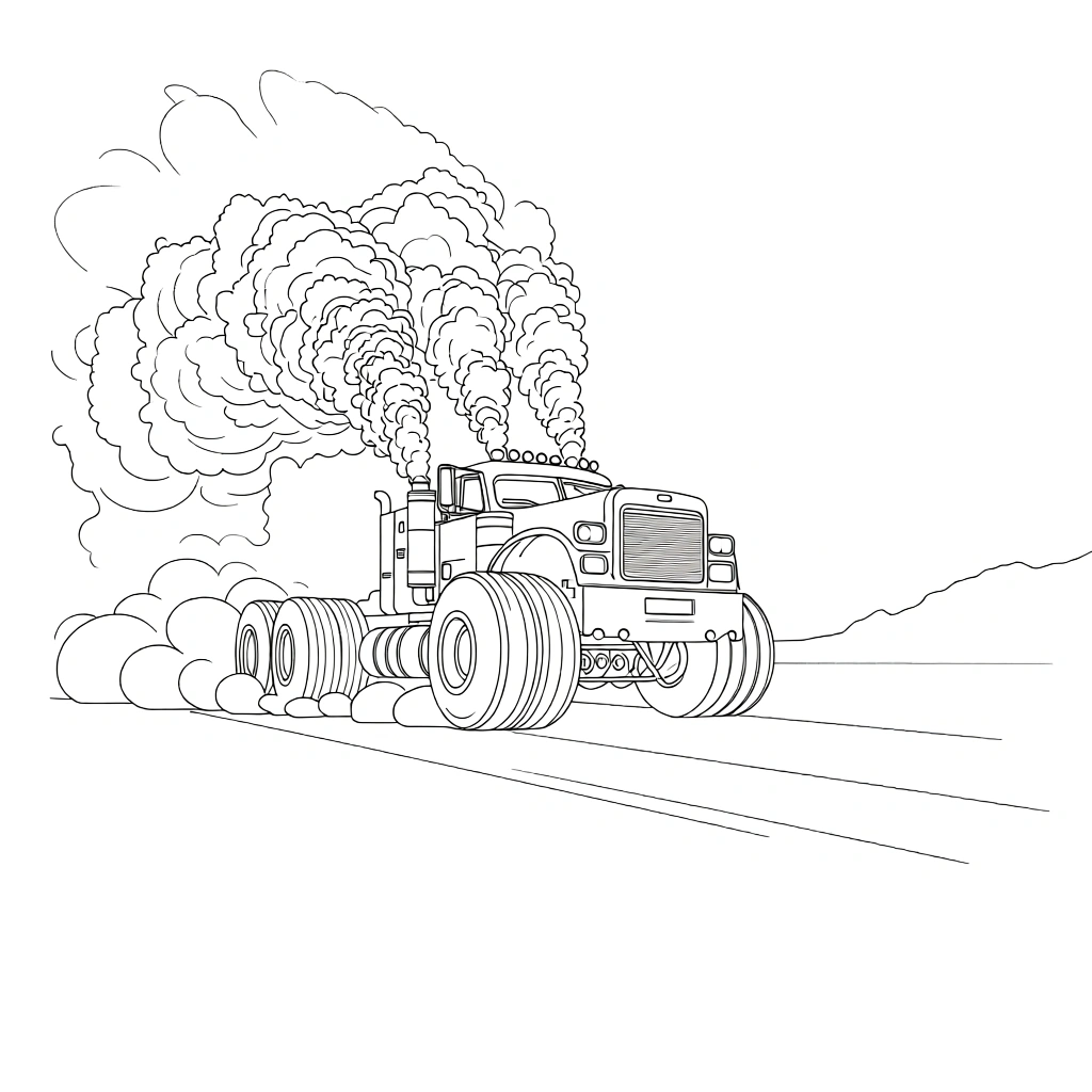 monster truck coloring pages - coloring sheet