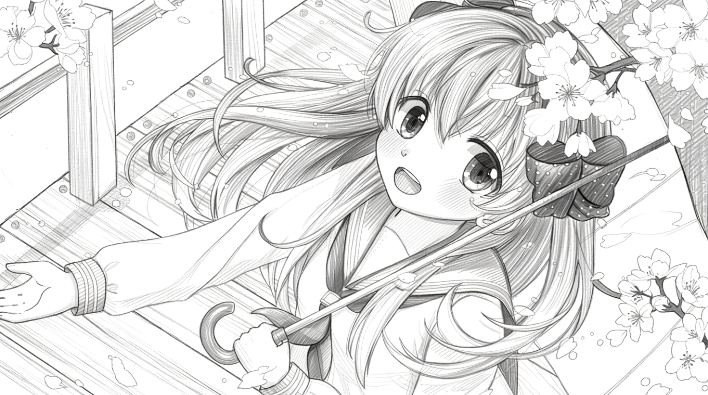 anime girl coloring pages - coloring sheet