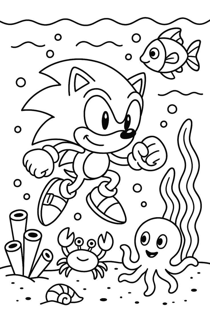 sonic color pages - free coloring pages for kids