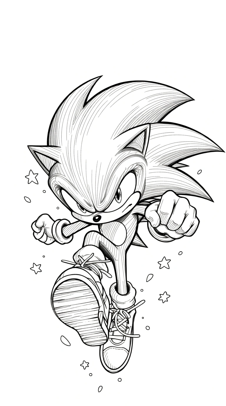 print sonic the hedgehog coloring pages - coloring page