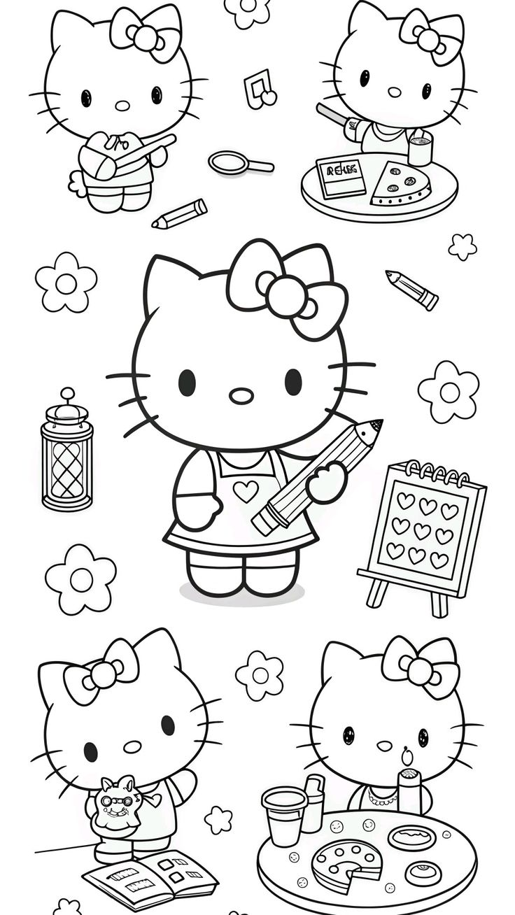hello kitty coloring pages - free coloring pages for kids