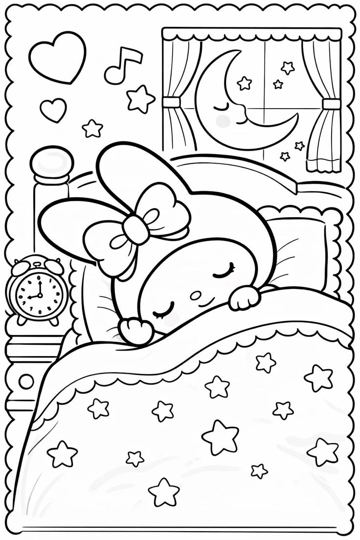 hello kitty christmas coloring pages - coloring page for kids