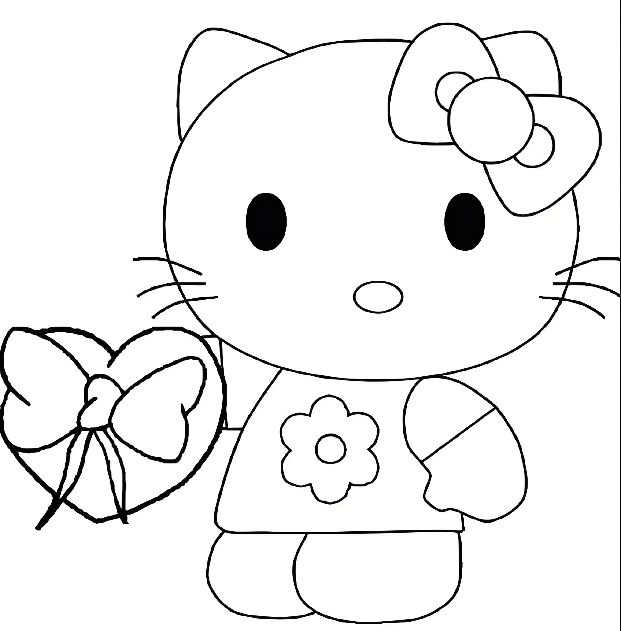 cute hello kitty coloring pages - free coloring pages for kids
