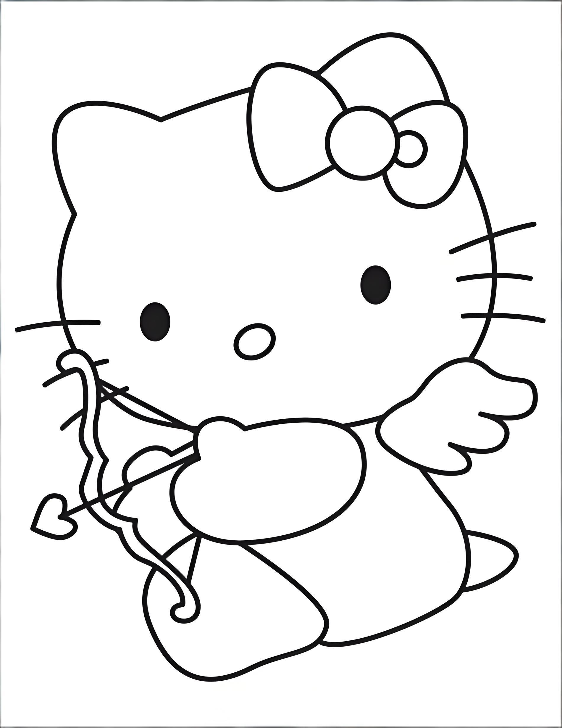 cute hello kitty coloring pages - cute coloring pages for kids